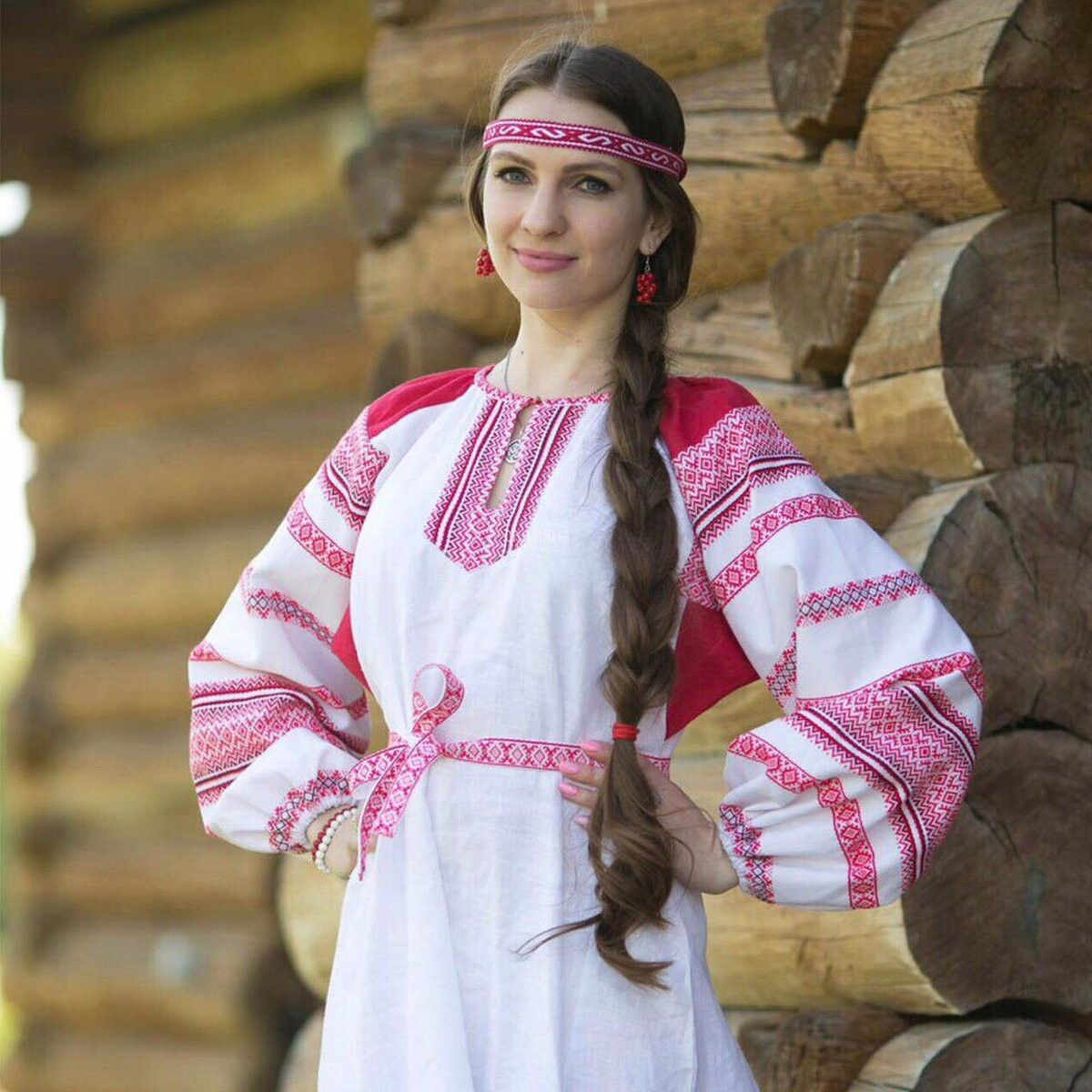 Girls in Slavic costumes in Bekasi