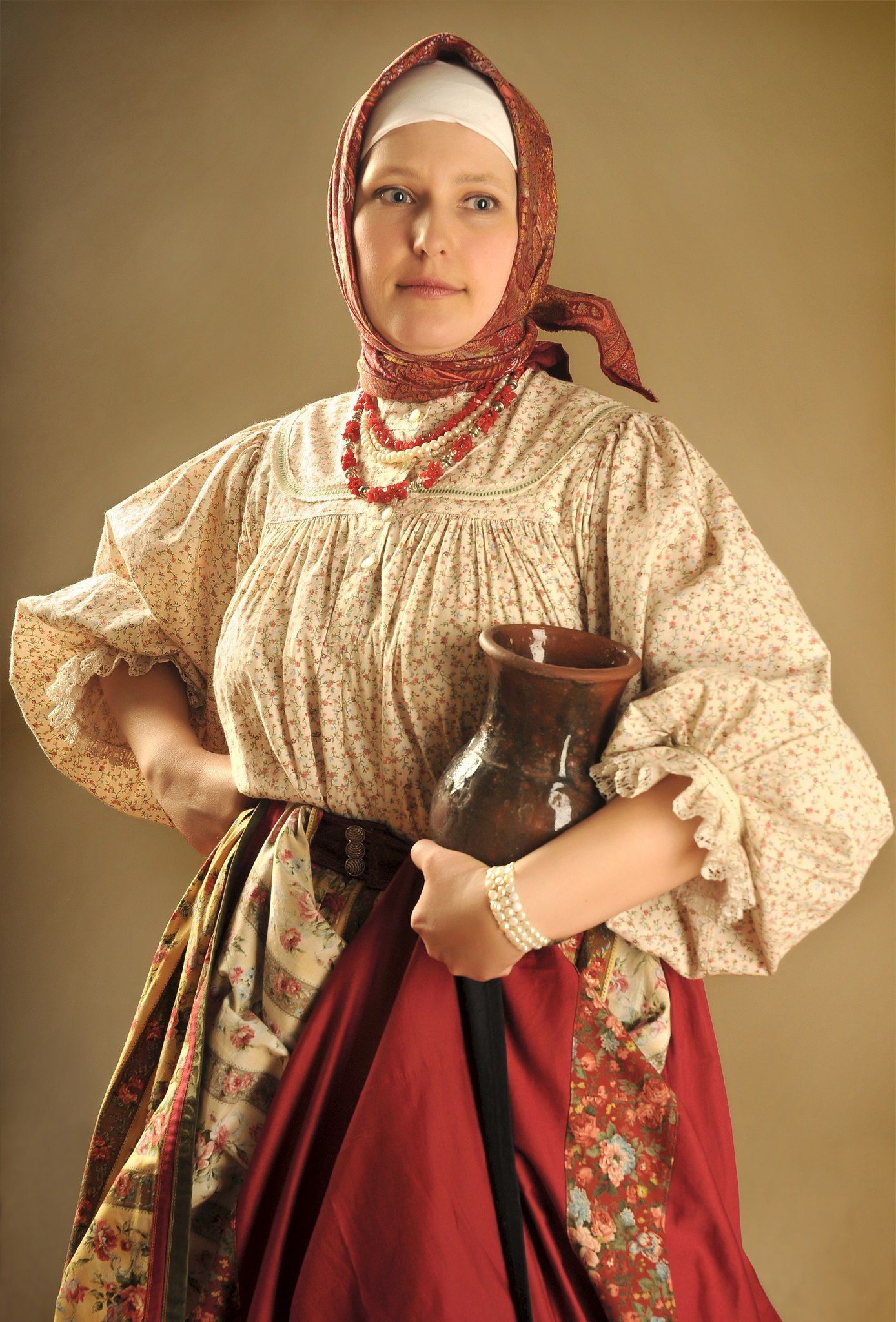 Girls in Slavic costumes in Bekasi